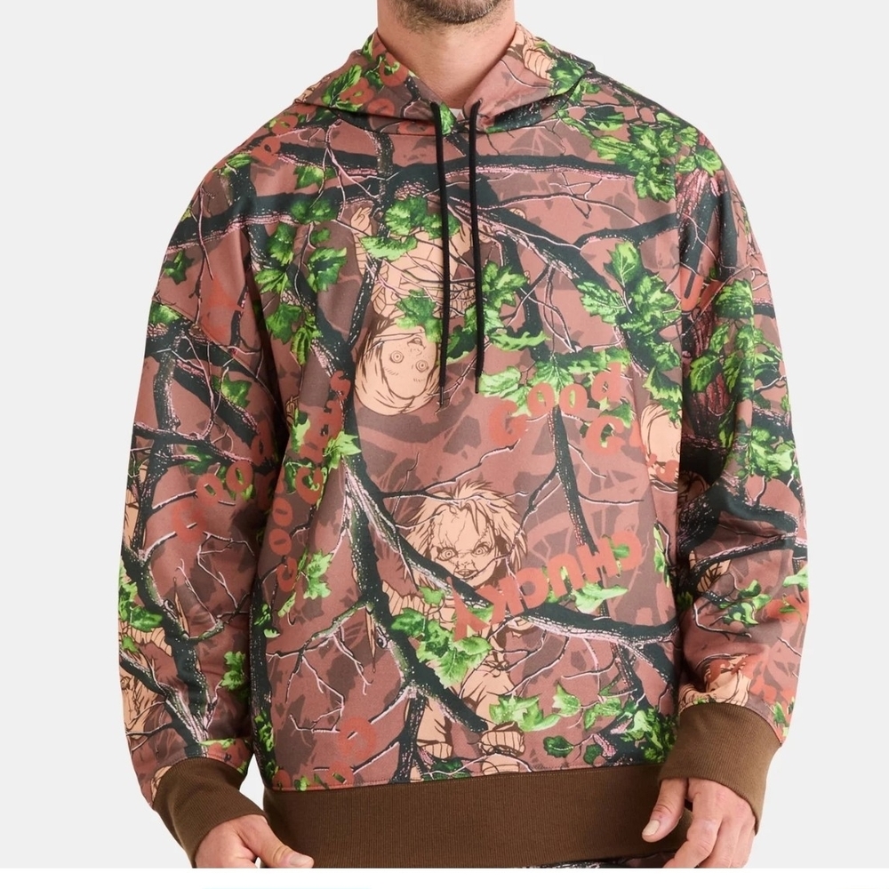 Men's Graphic Brown Hoodie Chucky